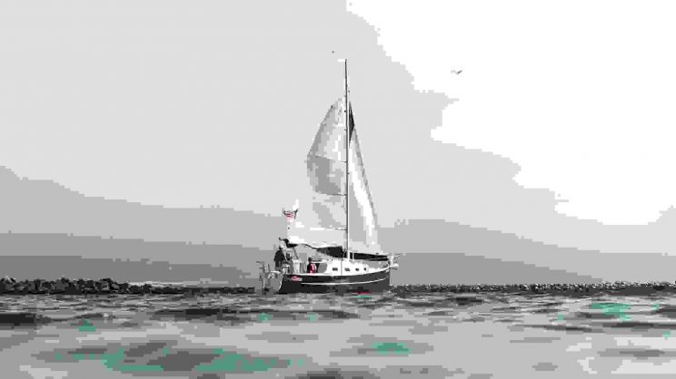 Yacht on the sea